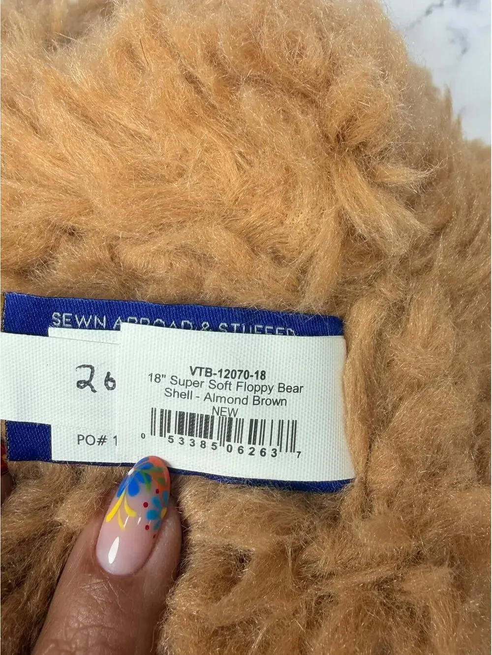 Vermont Teddy Bear 18” Super Soft Floppy Bear Almond Brown Plush Stuffed‎ Animal
